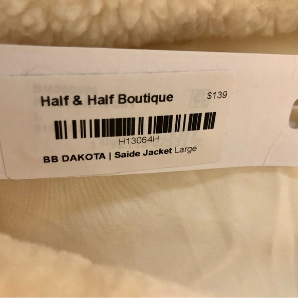 Steve Madden Saide Jacket Ivory Large New with Tags - Picture 7 of 7